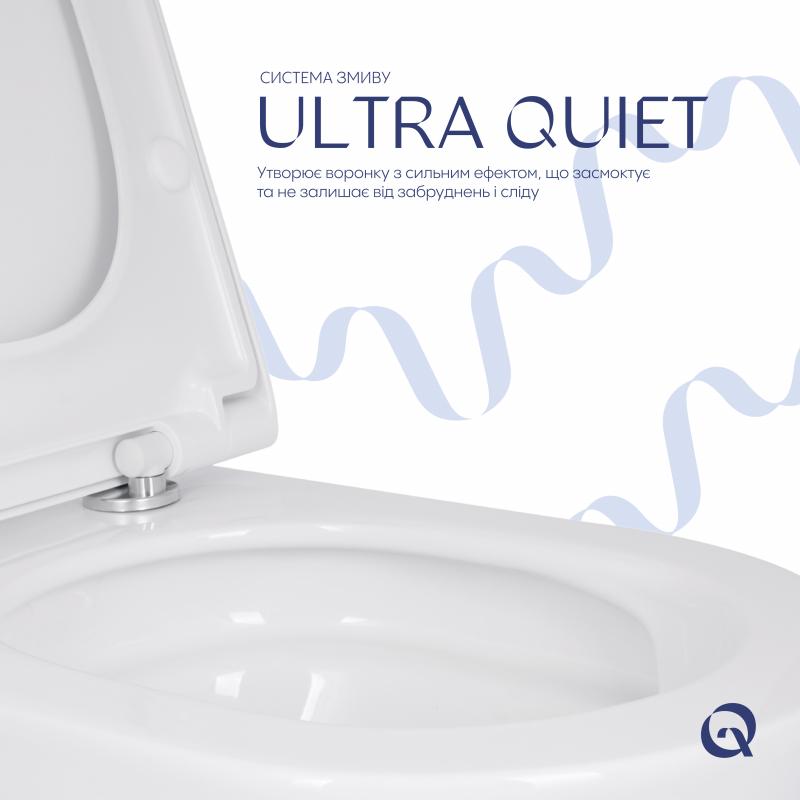 Унітаз підвісний Qtap Scorpio ML Ultra Quiet 490x365x325 мм, з сидінням Soft-close MagLock, White QTSCOML26W49622 — фото 5