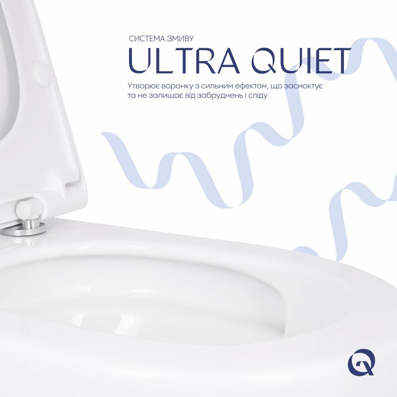Унітаз підвісний Qtap Robin ML Ultra Quiet 520x365x365 мм, з сидінням Soft-close MagLock, White QTROBML26W49623 — фото 5