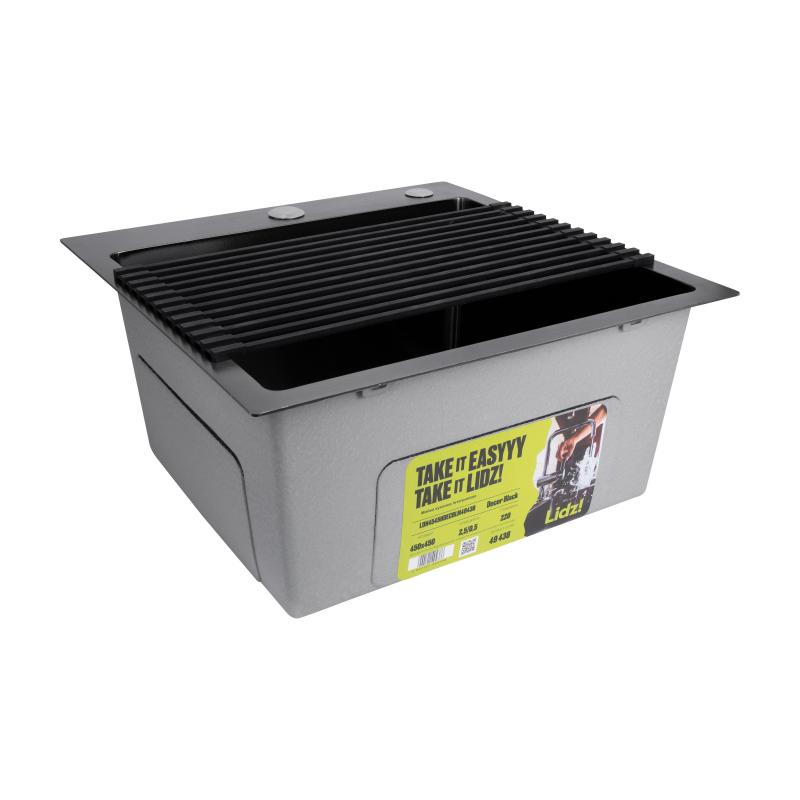 Сушарка на кухонну мийку Lidz Acsis LA04 Black, квадратна основа, для посуду 430х216 мм LDACSLA04BLM49762 — фото 5
