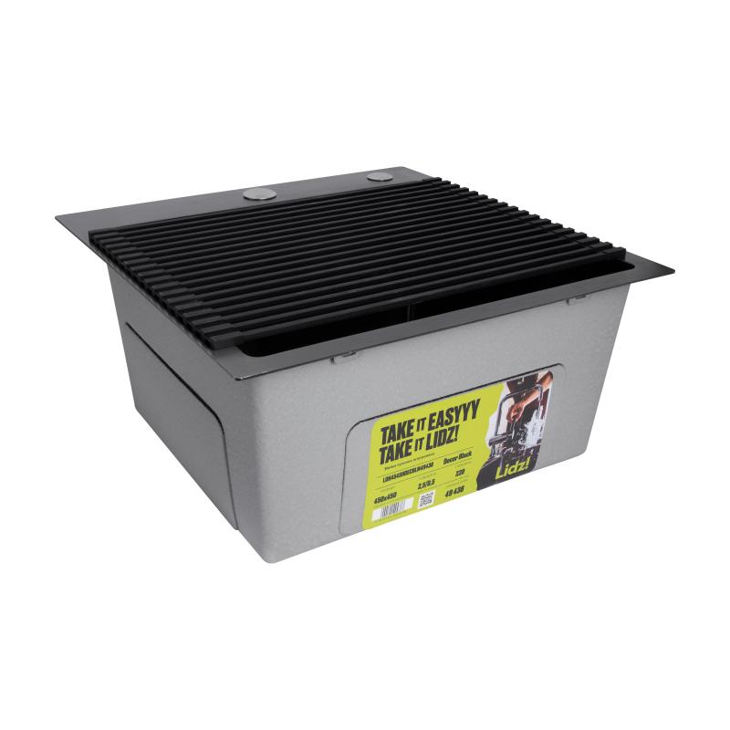 Сушарка на кухонну мийку Lidz Acsis LA06 Black, квадратна основа, для посуду 430х300 мм LDACSLA06BLM49764 — фото 5