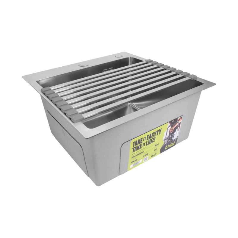 Сушарка на кухонну мийку Lidz Acsis LA11 Gray, плоска основа, для посуду 430х218 мм LDACSLA11GRA49765 — фото 5