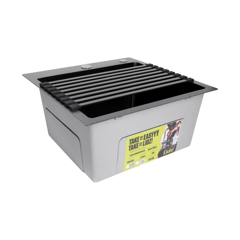 Сушарка на кухонну мийку Lidz Acsis LA12 Black, плоска основа, для посуду 430х218 мм LDACSLA12BLM49766 — фото 5