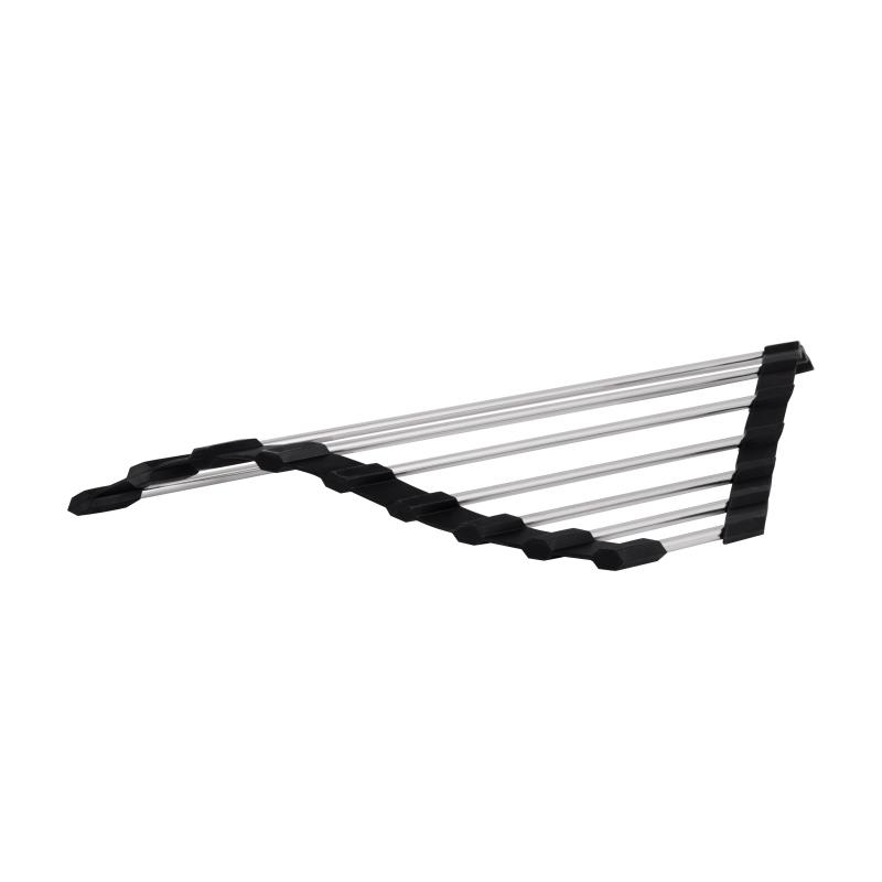 Сушарка на кухонну мийку кутова Lidz Acsis LA16 Black, кругла основа, для посуду 430х175 мм LDACSLA16BLM49769 — фото 4