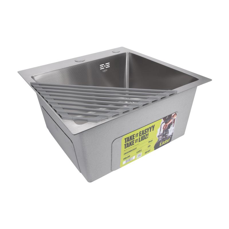 Сушарка на кухонну мийку кутова Lidz Acsis LA17 Gray, квадратна основа, для посуду 430х175 мм LDACSLA17GRA49770 — фото 5