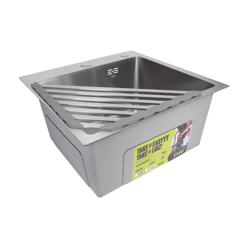 Сушарка на кухонну мийку кутова Lidz Acsis LA19 Gray, плоска основа, для посуду 477х198 мм LDACSLA19GRA49772 — фото 5