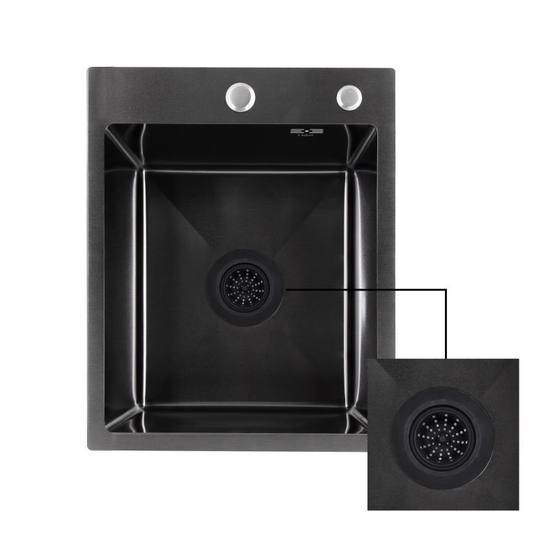 Сітка для сифона Lidz Acsis LA27 Black, силіконова, 117х117х37 мм LDACS33BLM49775 — фото 5