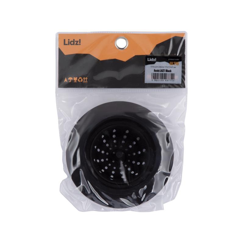 Сітка для сифона Lidz Acsis LA27 Black, силіконова, 117х117х37 мм LDACS33BLM49775 — фото 6