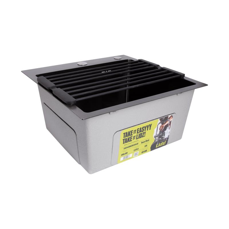 Сушарка на кухонну мийку з присоскою Lidz Acsis LA09 Black, кругла основа, для посуду 440х224 мм LDACSLA09BLM49777 — фото 6
