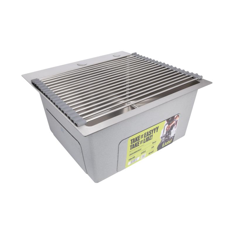 Сушарка на кухонну мийку Lidz Acsis LA01 Gray, кругла основа, для посуду 440х320 мм LDACSLA01GRA49779 — фото 5