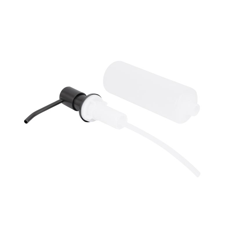 Дозатор для миючого засобу Lidz Acsis LA30 Brushed Black PVD, круглий LDACSLA30BLM49827 — фото 4
