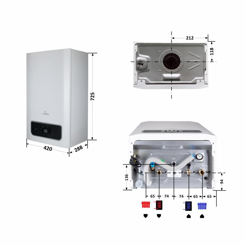 Котел газовий Thermo Alliance Ewa System 28 кВт одноконтурний, конденсаційний — фото 2