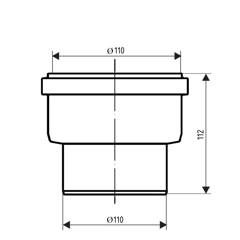 Муфта каналізаційна вставна Ostendorf-OSMA HT-System PLUS d110 — фото 2
