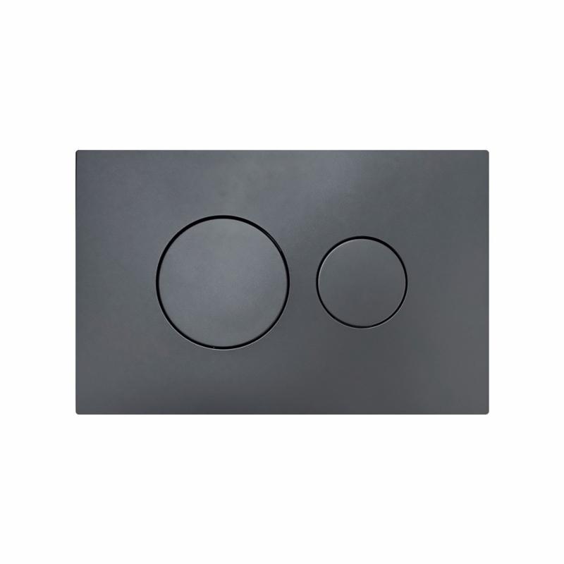Клавіша змиву Qtap Standard 152x236x28 мм, Gunmetal Black, кругла QTSTD164GMB51271