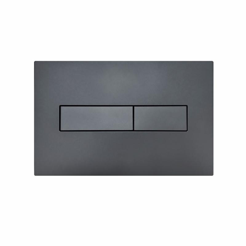 Клавіша змиву Qtap Standard 152x236x28 мм, Gunmetal Black, лінійна QTSTD164GMB51272