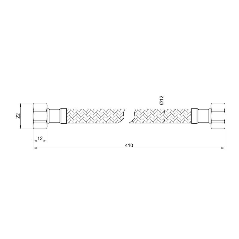 Гнучка підводка для води Thermo Alliance Standart 40 см ГГ SD397W40 — фото 2