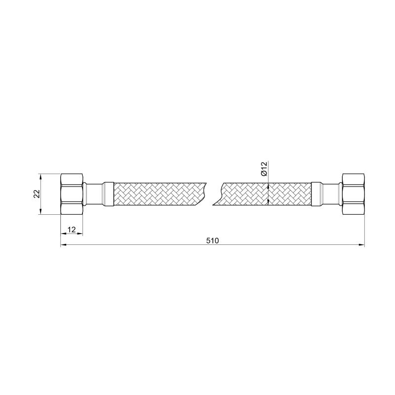Гнучка підводка для води Thermo Alliance Standart 50 см ГГ SD397W50 — фото 2