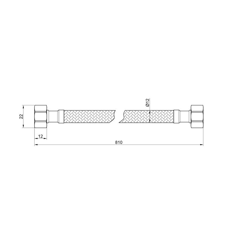 Гнучка підводка для води Thermo Alliance Standart 80 см ГГ SD397W80 — фото 2