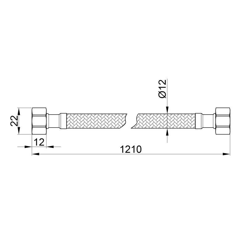 Гнучка підводка для води Thermo Alliance Standart 120 см ГГ SD397W120 — фото 2