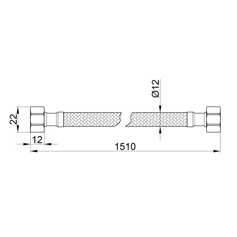 Гнучка підводка для води Thermo Alliance Standart 150 см ГГ SD397W150 — фото 2