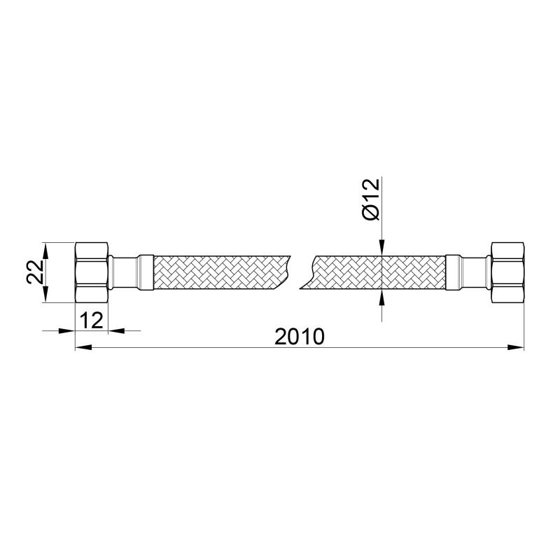 Гнучка підводка для води Thermo Alliance Standart 200 см ГГ SD397W200 — фото 2
