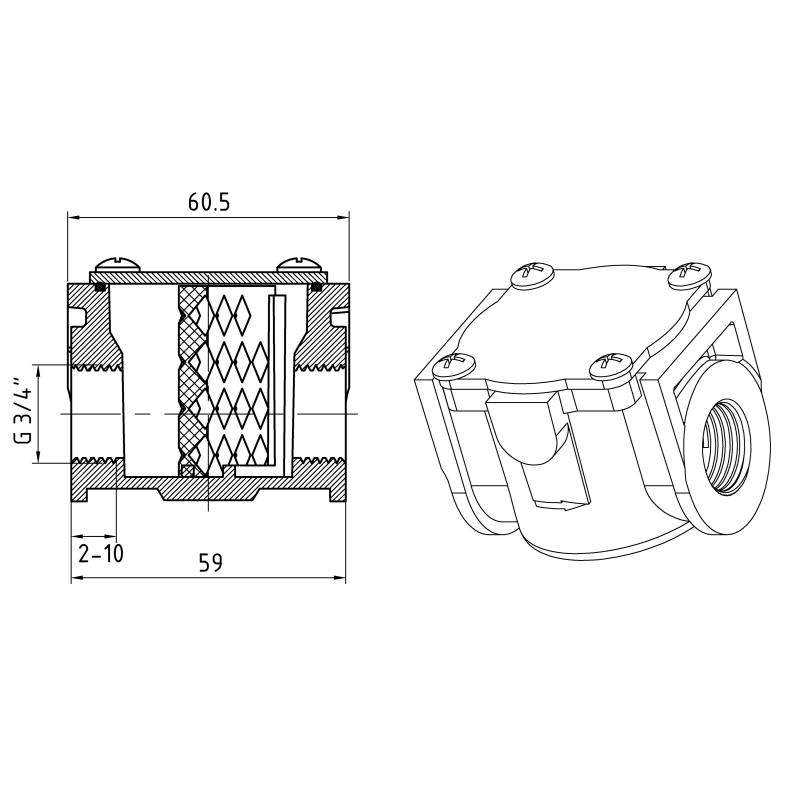 Фільтр алюмінієвий Thermo Alliance Standart 3/4" SD121G20 — фото 2