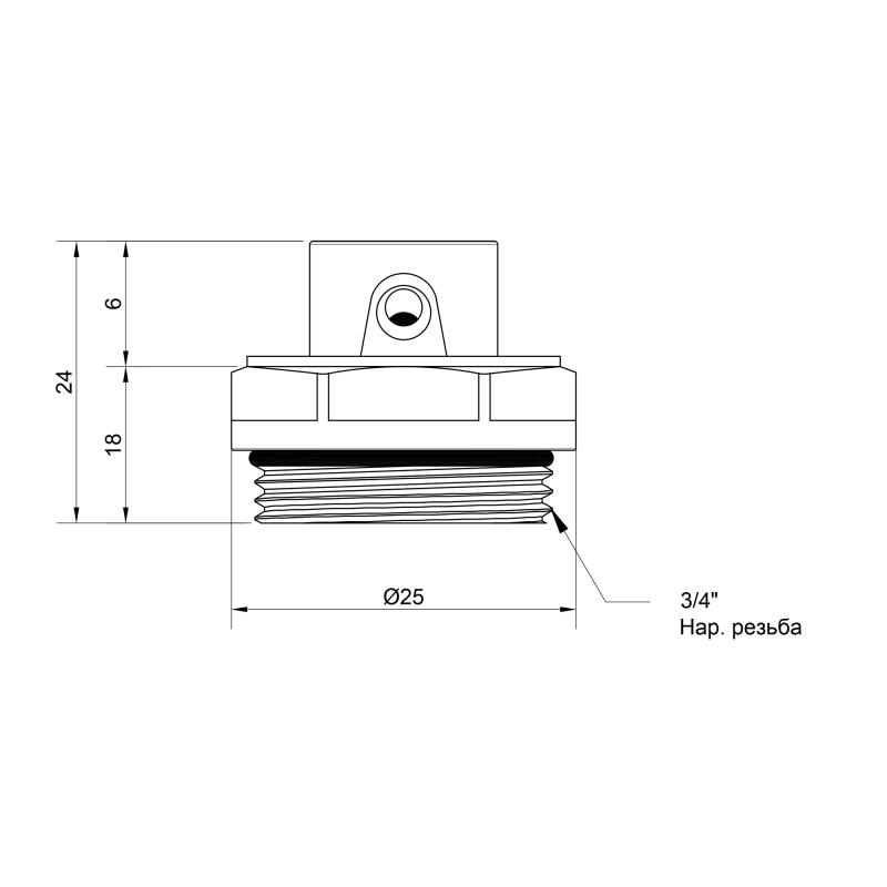 Кран Маєвського Thermo Alliance Standart 3/4" SD210W20 — фото 2