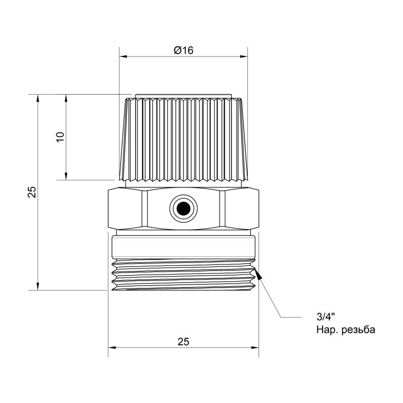 Кран Маєвського Thermo Alliance Standart 3/4" ручний SD211W20 — фото 2