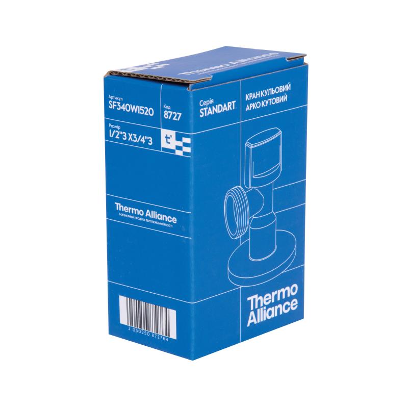 Кран приладовий кульовий Арко Thermo Alliance Standart 1/2"З х 3/4"З SF340W1520 — фото 7
